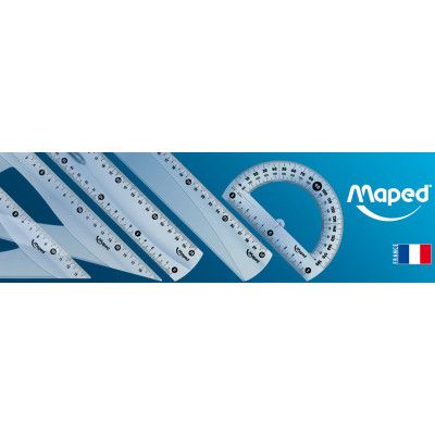Линейка Maped пластиковая ESSENTIALS, 20см, двухсторонняя шкала, прозрачны (MP.146108) - Топ Продаж! | Зображення 2
