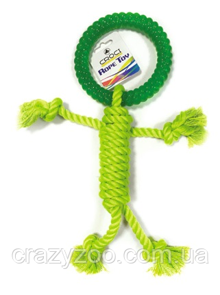 Іграшка для собак Croci мотузкова людина зелена 40 см 6098846