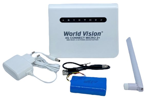 Роутер під сім карту World Vision Connect micro 2 + акумулятор 4G 150 Мбіт/с модем два антенних виходи | Зображення 1