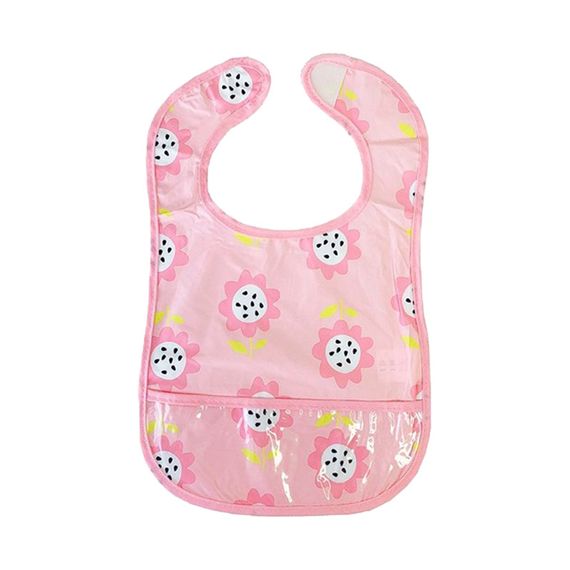 Дитячий слинявчик клейончатий MGZ-0601(Pink) на липучці