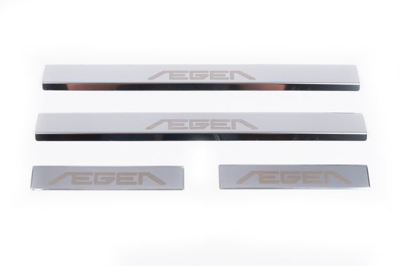 Накладки на пороги Carmos V1 Aegea (4 шт, нерж) для Fiat Tipo 2016-2024 гг | Зображення 1