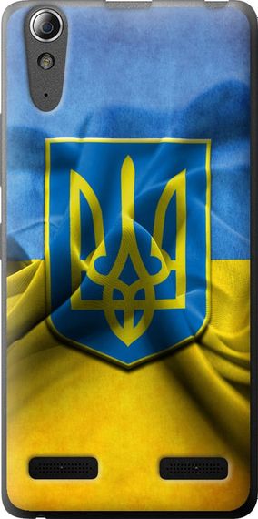 Чехол на Lenovo A6000 Флаг и герб Украины 1 "375u-103-17620"