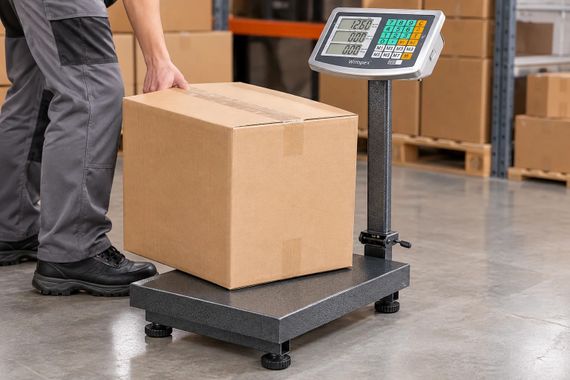 Платформні ваги Wimpex WX-350 350 кг • Торговельні ваги Wimpex WX-350 з платформою 40×50 см, стійкою та акумулятором 6 В | Зображення 5