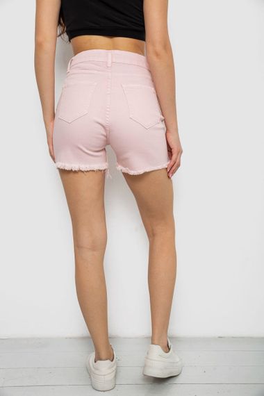 Шорты женские джинсовые, цвет пудровый, 182R1491 | Зображення 3