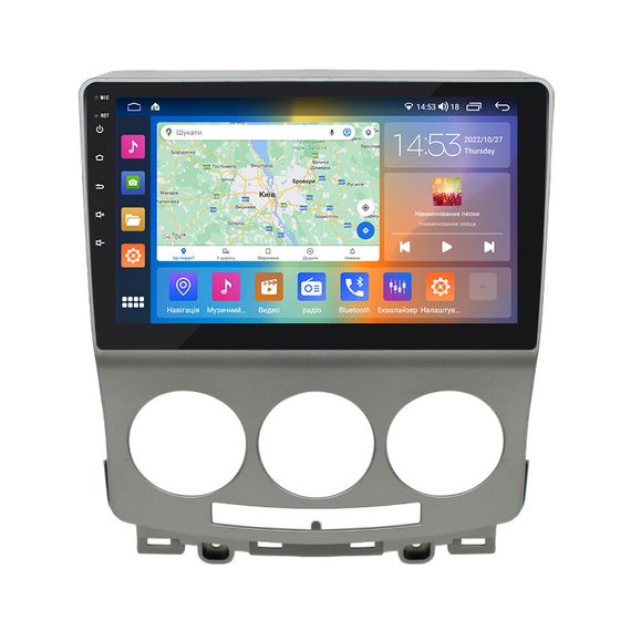 Штатная магнитола 9" Lesko для Mazda 5 I (CR) 2005-2007 4/64Gb CarPlay 4G Wi-Fi GPS Prime IPS 8 ядер Мазда | Зображення 1