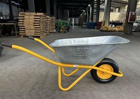 Тачка садово-строительная одноколесная 100л, 180кг, колесо воздушное 4х8'' СИЛА