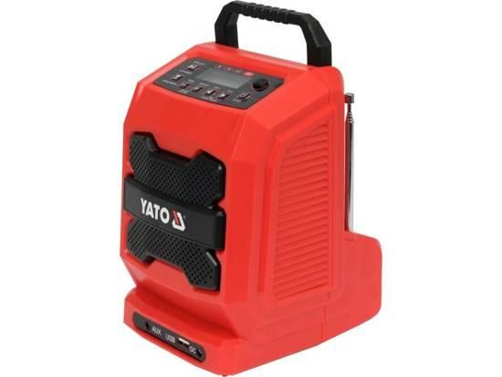 Радіо від електромережі-230 В і акумулятора Li-Ion 18 V гучномовець-3 Вт, частоти FM, AM, Blu Польща YATO YT-82940