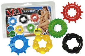 Кольца для пениса Секс Марафон (5шт.) sexstyle