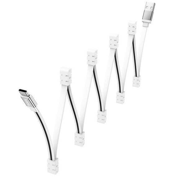 Дата кабель Hoco U103 Magnetic Absorption USB to Type-C (1m) White | Зображення 1