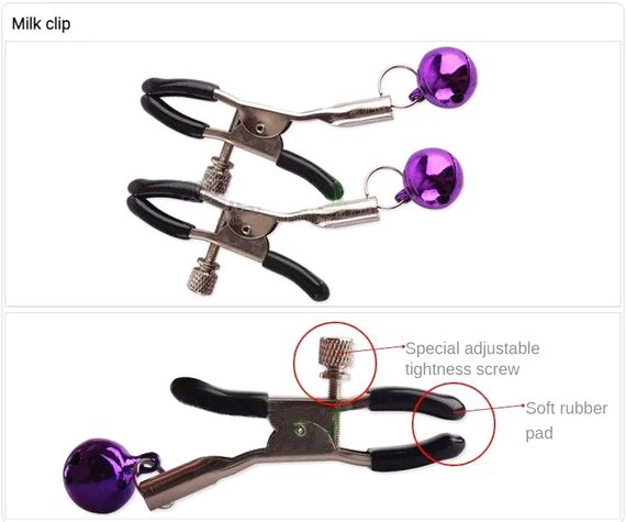 Затискачі на соски з бубонцями "Love Clamps" Sex Aura | Зображення 7