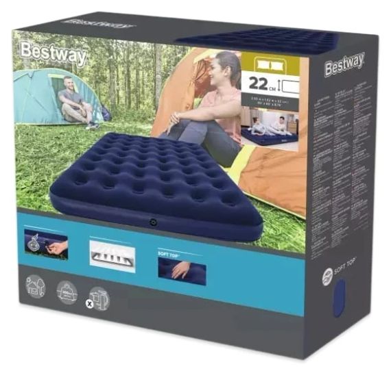 Двомісний надувний матрац 152 х 203 х 22 см, Bestway 67003 | Зображення 4