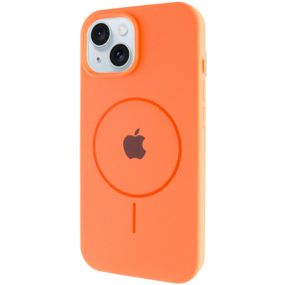 Чехол Silicone Case Full Protective (AA) with MagSafe для Apple iPhone 15 Plus (6.7") Оранжевый / Papaya