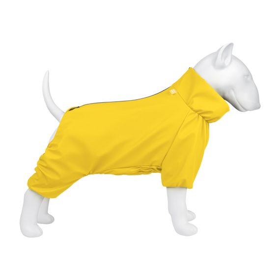 Дощовик для собак WAUDOG Clothes, водонепроникний, L55, В 77-79 см, С 50-55 см, жовтий