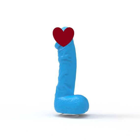 Крафтове мило-член із присоскою Pure Bliss BIG Blue, натуральне Sex Aura
