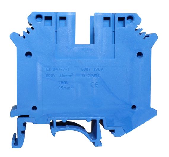 Клема КНГ-UK35 125А 4-35мм2 гвинтова синя набірна на DIN-рейку без маркера Ny95506254
