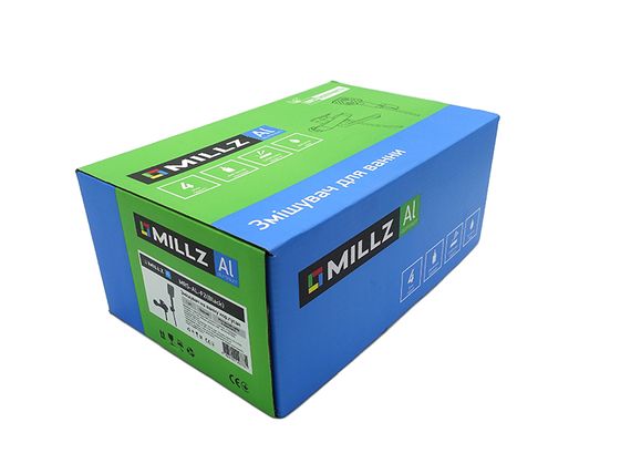 Змішувач для ванни короткий гусак MILLZ чорний MRS-AL-F2(Black) 1/10 | Зображення 4