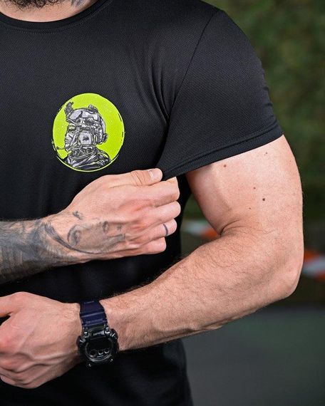 Тактична потоотводна футболка Soldier black ПП7619 | Зображення 3