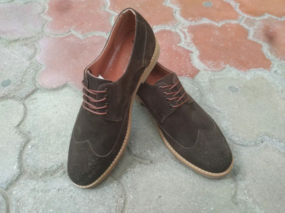 Замшеві чоловічі туфлі броги 43 розмір | Зображення 3