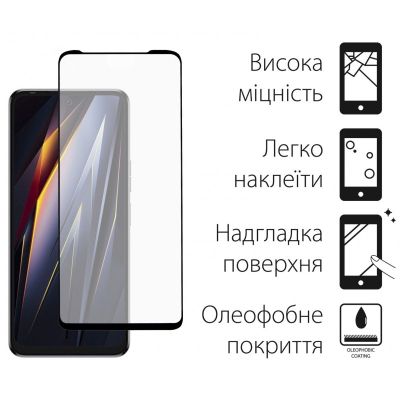 Стекло защитное Dengos Full Glue Tecno Pova 4 (LG7n) (black) (TGFG-291) | Зображення 1