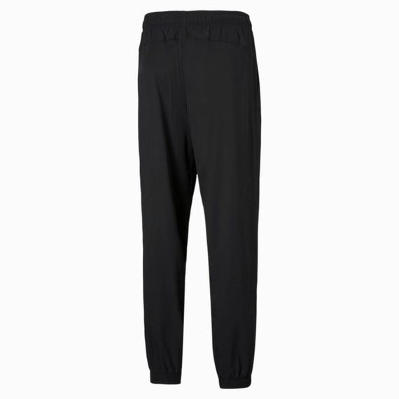 Штани спортивні Puma Active Woven Pants 586733 01 (чорні, чоловічі, поліестер, прямі з манжетом, бренд пума) | Зображення 1