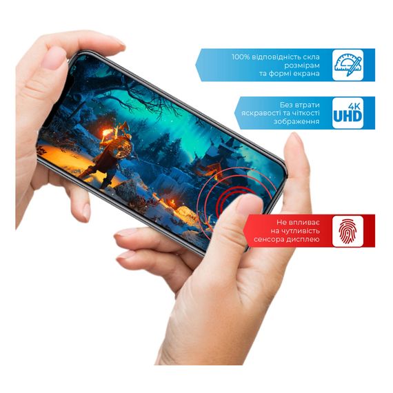 Скло захисне ACCLAB Full Glue Apple iPhone 13 mini (1283126515415) | Зображення 4