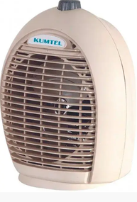 Качественный бытовой тепловентилятор обогреватель Kumtel HF-6331 дуйчик бежевый