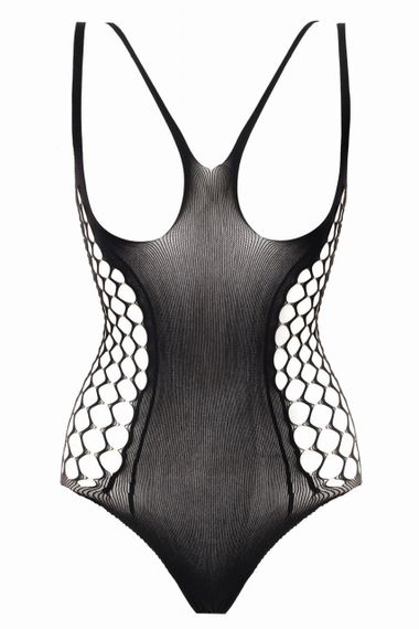 Боді з відкритими грудьми та вирізами на боках Besired, чорне, One Size sexstyle | Зображення 4