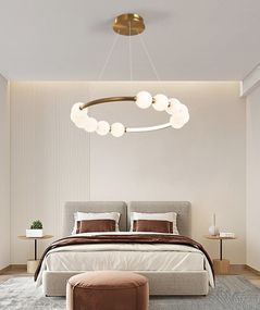 Люстра світлодіодна підвісна LED світильник для квартири на стелю лед 27219 Латунь 25-140х82х82 см.