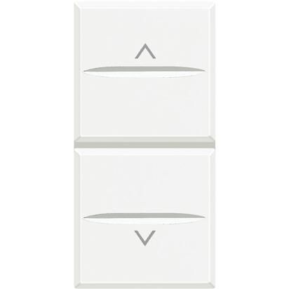 Bticino Axolute Кнопка двойная с блокировкой 1Р (NO) + 1Р (NO) 10 А 250 В~, цвет белый (HD4037)