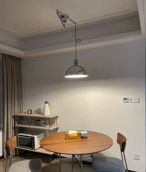 Люстра підвісна на 1 лампочку 26735 Хром 35-75х35х35 см. | Зображення 5