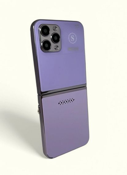 Кнопковий мобільний телефон розкладачка AIEK I15 Max на 4 сім карти Phiolet | Зображення 6