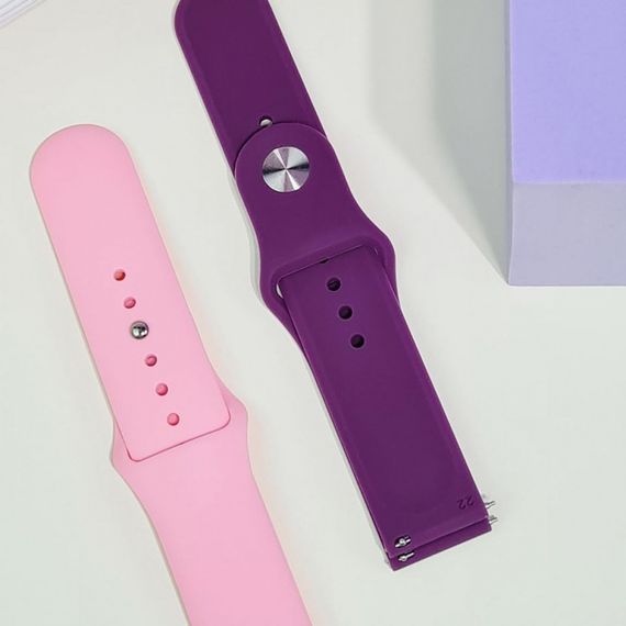 Ремінець Xiaomi Amazfit/Samsung Sport Band 22 mm, ремінець для смарт годинника, ремеошок для фітнес браслета pink sand | Зображення 5