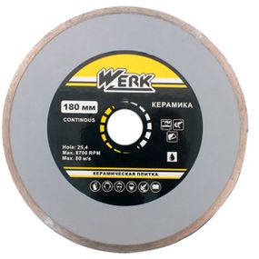 Диск алмазный Werk СeramiСs 1A1R WE110122 180x5x25.4 мм серебристый