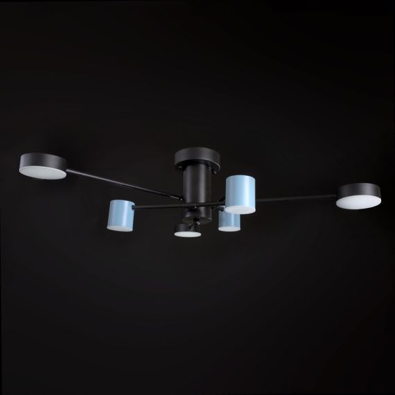 Люстра светодиодная потолочная 42W WW+NW+CW WH BK+BL (BR-01 646C/6) | Зображення 2