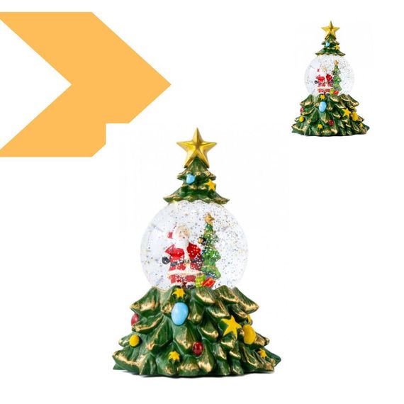 Новорічний сніжний світильник-декор Ялинка XHF-8001 (47454-XHF-8001_813) | Зображення 1