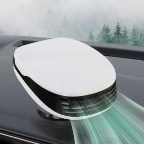Обігрівач тепловентилятор автомобільний для обдування та обігріву салону та лобового скла, з поворотом на 2в1