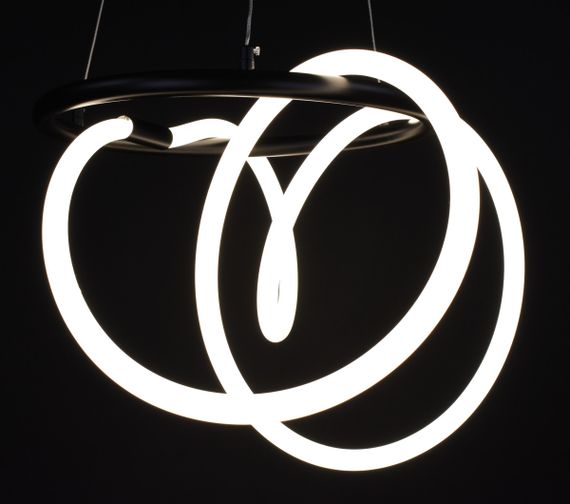 Люстра світлодіодна підвісна LED світильник для квартири на стелю лед 27747 Чорний 45-150х70х70 см. | Зображення 2