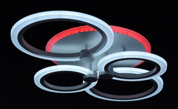 Люстра світлодіодна стельова LED світильник для квартири на стелю лед 26333 Білий 10х39х61 см. | Зображення 9