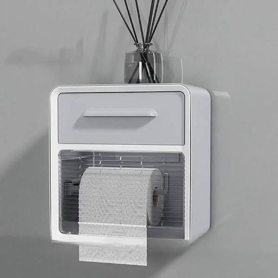 Полиця тримач для туалетного паперу настінна 96-20-8PCS Сіра