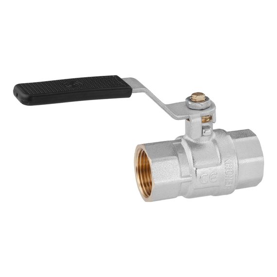 Кран кульовий Kroner 3/4" ВВ PN40 ручка, нікельований (CV033216) | Зображення 2