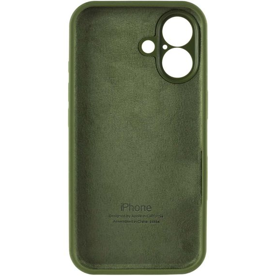 Чохол Silicone Case Full Camera Protective (AA) для Apple iPhone 16 (6.1") Зелений / Dark Olive | Зображення 5