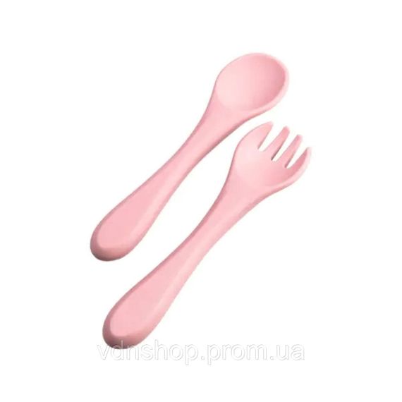 Дитячий набір силіконового посуду7 предметів Рожевий HP34546P | Зображення 3