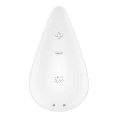Вібратор для зовнішньої стимуляції Satisfyer Dew Drop White, 2 мотори, 12 режимів, м’який корпус | Зображення 1