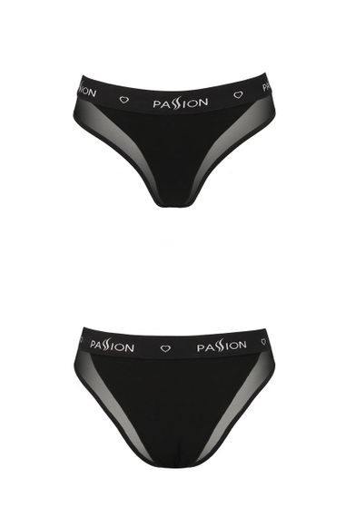 Трусики з прозорою вставкою Passion PS002 PANTIES M, black Sex Aura | Зображення 1
