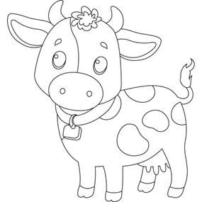 Роспись по холсту "Веселая коровка" 15105-AC 25х30 см