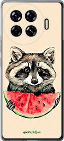 Чохол на Tecno Spark 20 Pro+ Єнотик з кавуном "4605u-3663-2448"