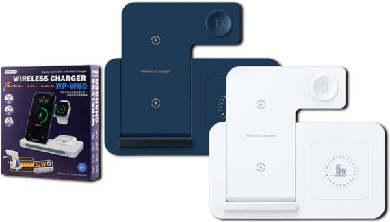 Бездротовий зарядний пристрій 3in1 Remax RP-W60 білий (MAW-45354_860) | Зображення 1