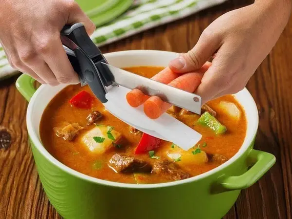 Кухонный нож Ason Clever Cutter JN-59 TV One для быстрой нарезки и шинковки | Зображення 2