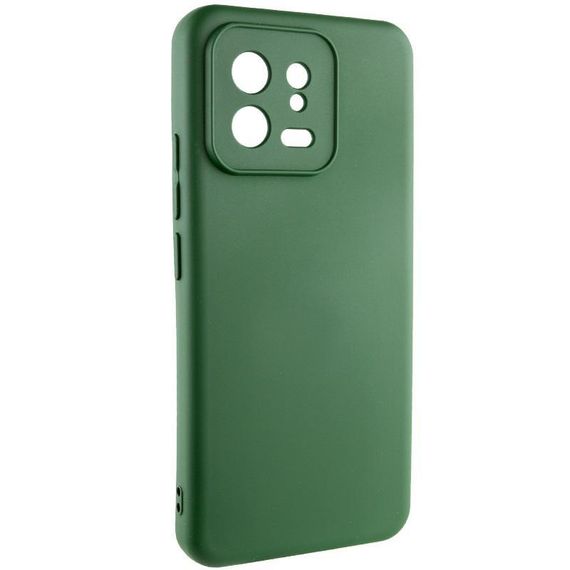 Чохол TPU GETMAN Liquid Silk Full Camera для Xiaomi 13 Pro Зелений / Dark green | Зображення 1