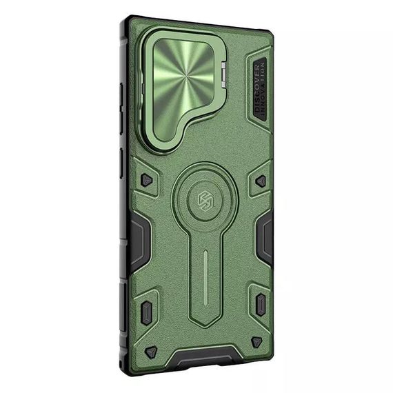 TPU+PC чохол Nillkin CamShield Armor Prop для Samsung Galaxy S24 Ultra Dark Green | Зображення 2